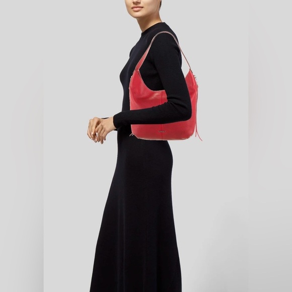 Rebecca Minkoff medium Bryn double zip hobo red shoulder bag - Picture 4 of 13